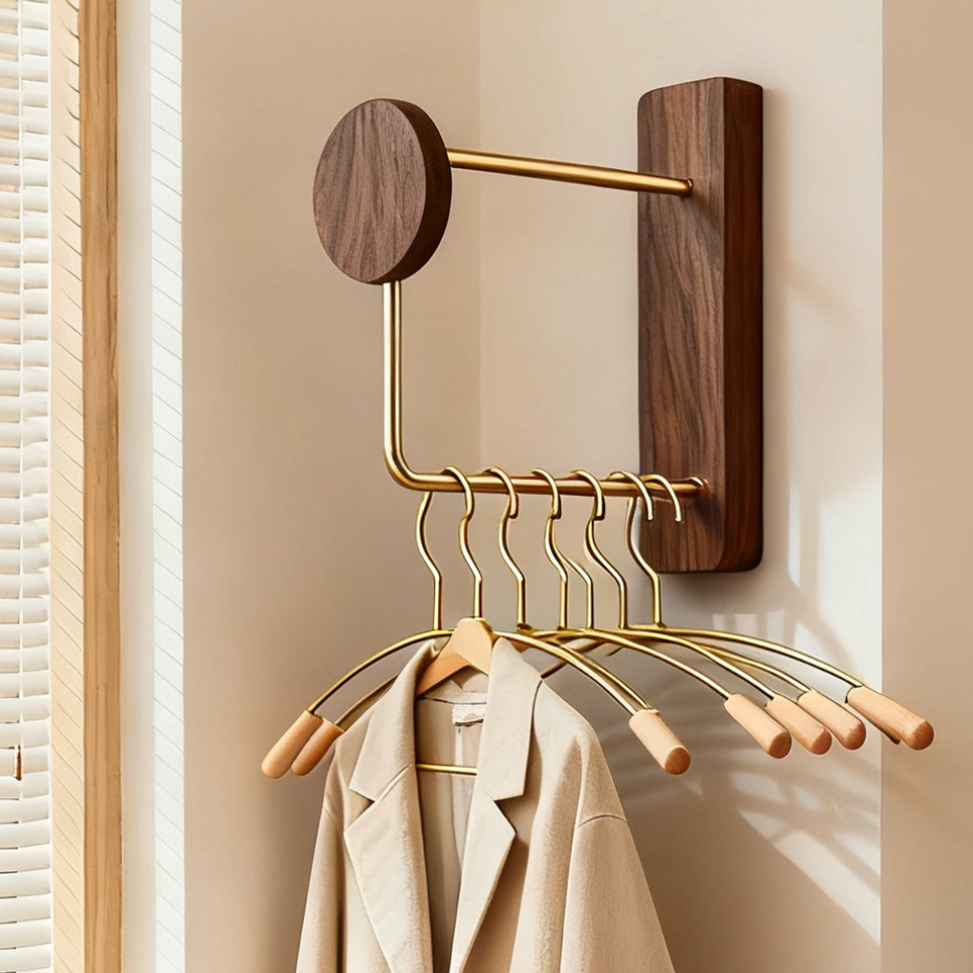 实木玄关衣帽挂衣架挂衣服架子