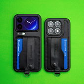 两针一线适用小米17手机壳新款 高级感小米17promax全包真皮手机保护壳支架证件插卡挂绳斜挎可背手提镜头防摔