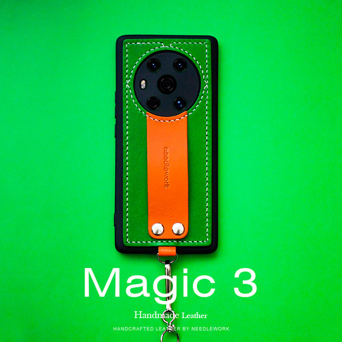 真皮荣耀斜挎magic5挂绳手机壳