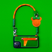 两针一线适用苹果16promax手机壳新款 周迅赵小童苹果14pro防摔壳保护套 斜挎真皮挂绳iphone15外壳明星同款