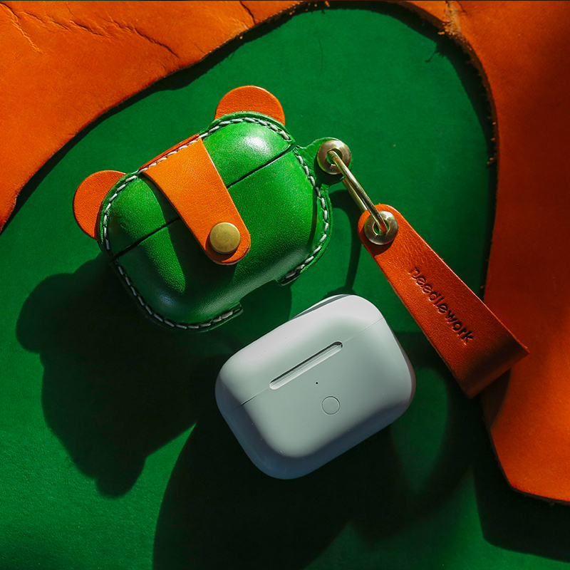 两针一线适用苹果airpods4耳机保护壳Airpodspro2代保护套真皮高级感 airpods1/2/3代无线蓝牙耳机包