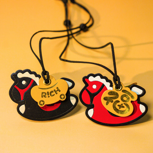 两针一线原创马上好运系列挂件