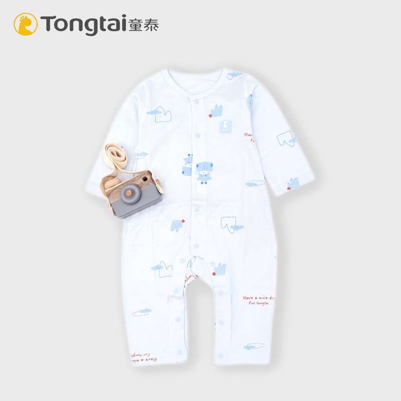 童泰新生儿婴儿连体衣夏季薄款