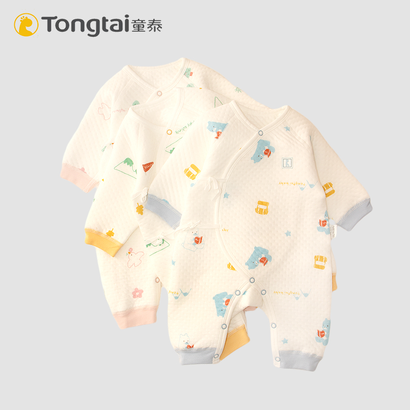 童泰婴儿衣服宝宝夹棉保暖连体衣