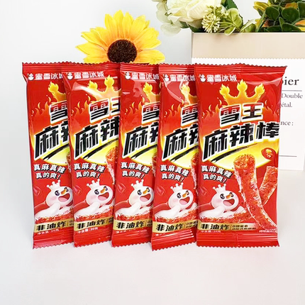 蜜雪冰城零食雪王麻辣棒辣条辣味食品辣味休闲小吃调味面即食辣皮