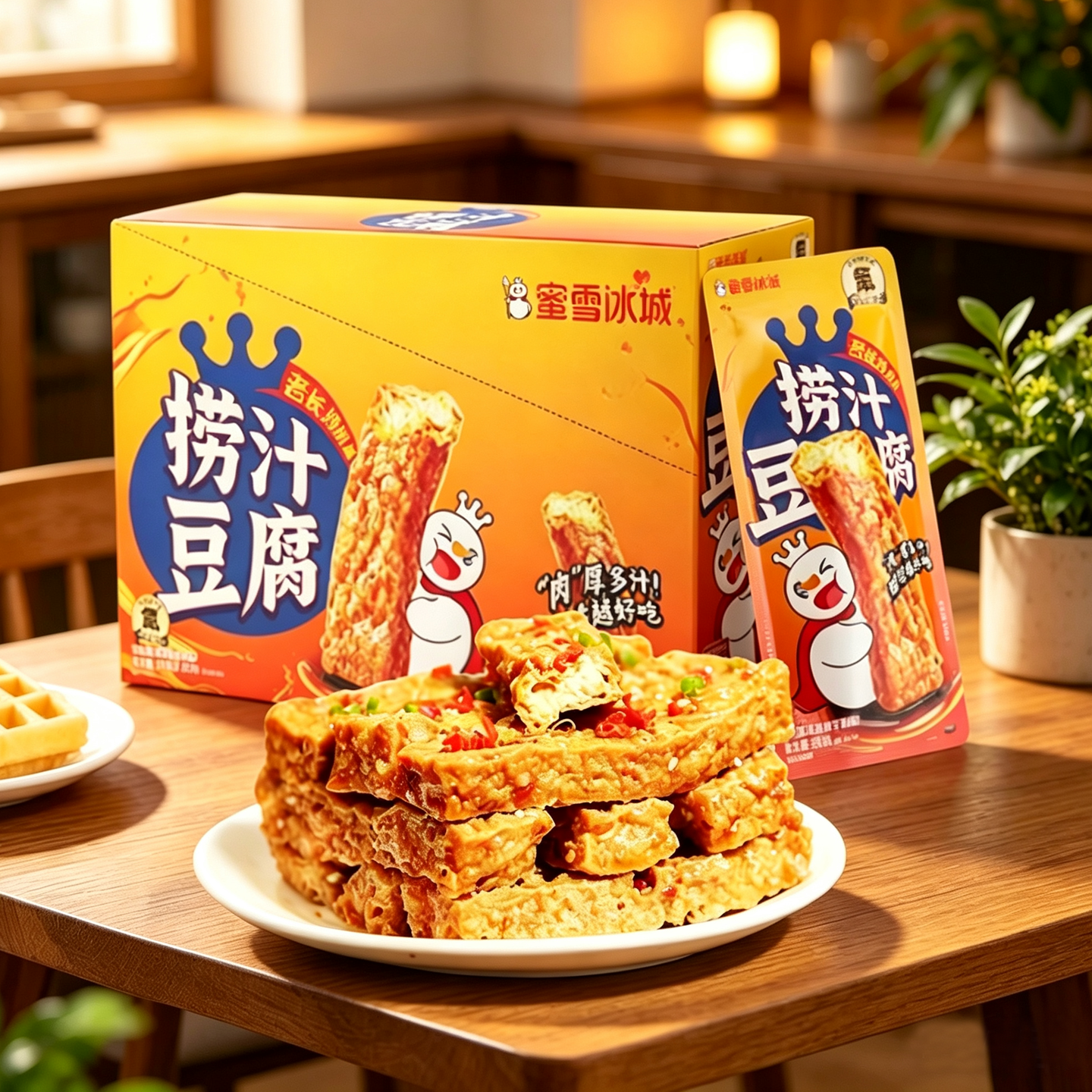 蜜雪冰城零食捞汁豆腐香辣味休闲食品办公室解馋老长沙风味小吃