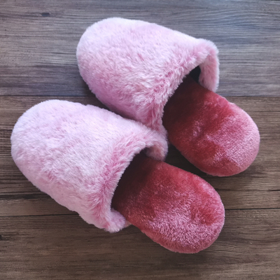 日单冬季拖鞋长毛绒包头简约地板纯色男女款麂皮绒静音拖工厂直供