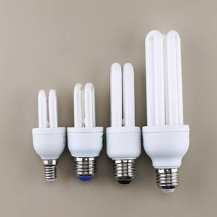 家装 节能灯泡E27螺旋口直管U型3W5W7W9W11W13W18W至105瓦白光暖光
