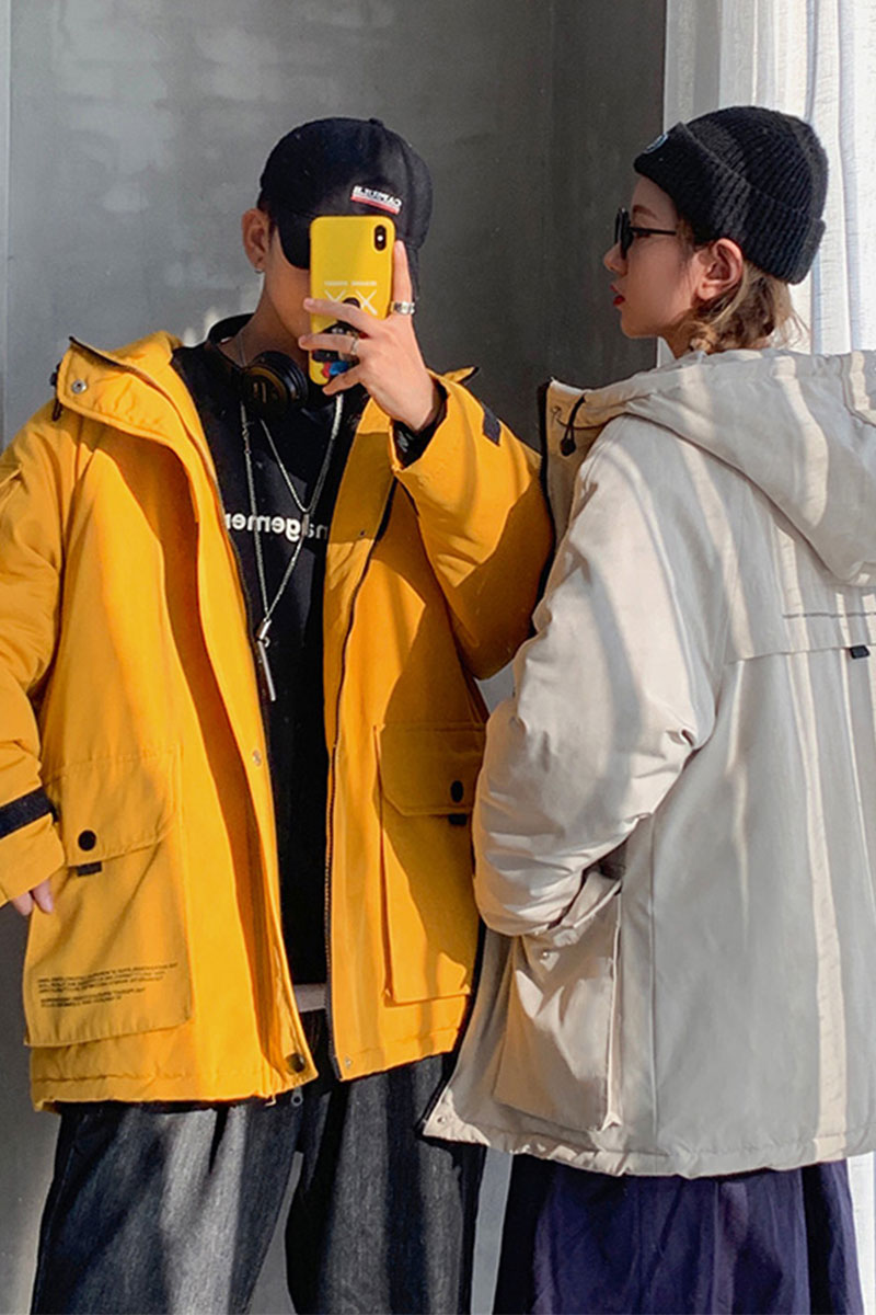 2020情侣棉衣男工装印花多口袋棉服外套连帽棉袄MY53-P80-控108,男装棉衣,星座207