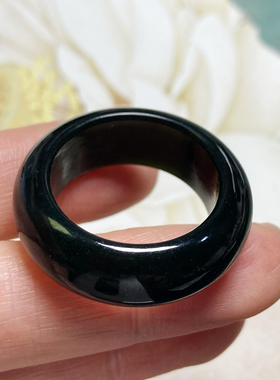 1670号天然缅甸a货墨翠22号戒圈置换打灯全透一图一物