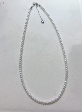 天然淡水珍珠小咪咪公主链3.3咪正圆极微瑕镜面光编号Z01005