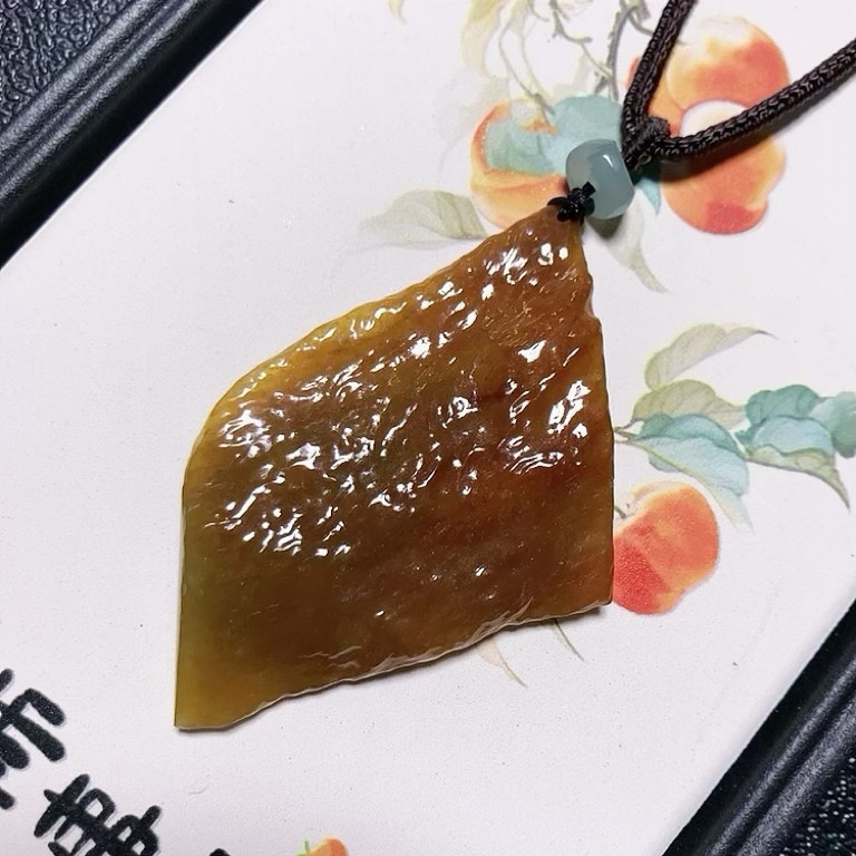 0463号天然缅甸翡翠a货冰种红翡金包银大原石一图一物