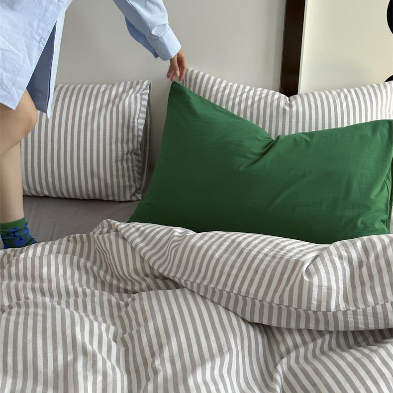 ins风格子色织32支水洗棉被套