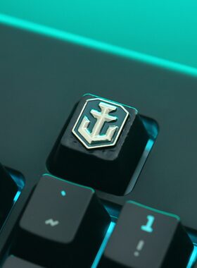 键石战舰世界游戏外设周边logo 机械键盘锌铝合金属个性键