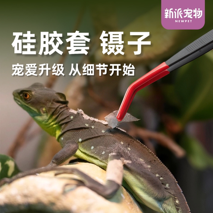 新派宠物爬宠爬虫喂食镊子守宫蟋蟀夹子蜥蜴清洁蜕皮夹硅胶套防伤