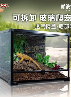 新派WACOOL玩酷爬宠缸鬃狮蜥蜴守宫玻璃饲养箱雨林缸陆龟睫角树栖