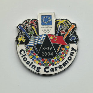 第一届奥运会到雅典奥运会徽章 雅典可口可乐旋转徽章赞助商VISA