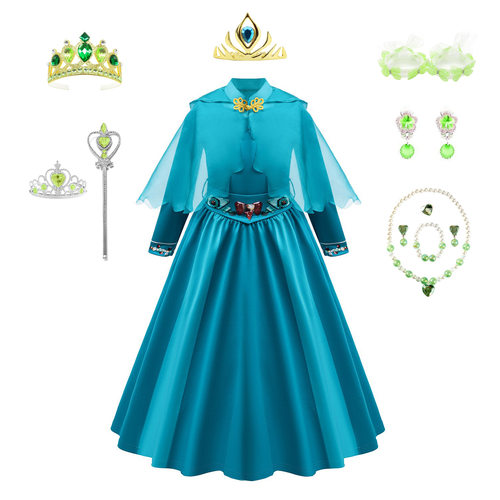 2024欧美菲奥娜公主cosplay儿童动画电影COS服装万圣节角色扮演礼