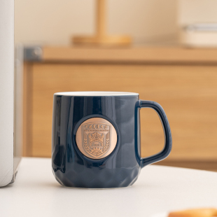 九八五名校陶瓷杯马克杯 铜牌杯铜章杯 咖啡杯伴手礼定制广告LOGO