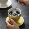创意陶瓷杯马克杯水杯 杯子 时尚简约咖啡杯礼盒套装配勺子可定制