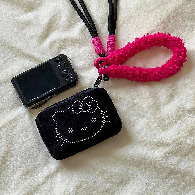 可爱凯蒂猫适用ccd收纳包保护套烫钻数码相机包便携防摔手提包KT