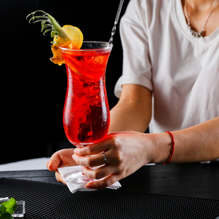 雅琪 包邮飓风杯长饮杯椰林飘香鸡尾酒杯高脚杯特饮杯果汁杯水杯