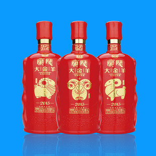 2015年第一批兰陵生肖纪念酒三羊开泰三瓶6斤收藏佳品