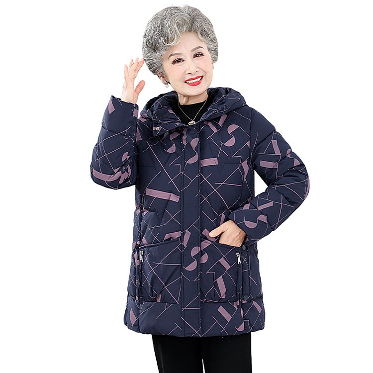 淑好百2026秋季新款女士棉衣保暖棉服奶奶羽绒棉外套时尚保暖