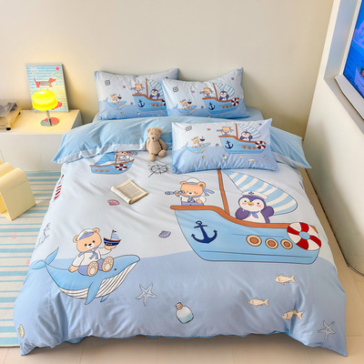 纯棉四件套海盗男孩童青少年卧室