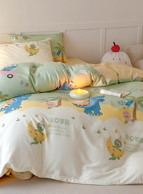 纯棉卡通床上用品四件套全棉2026新款四季通用床单被套三件套床品
