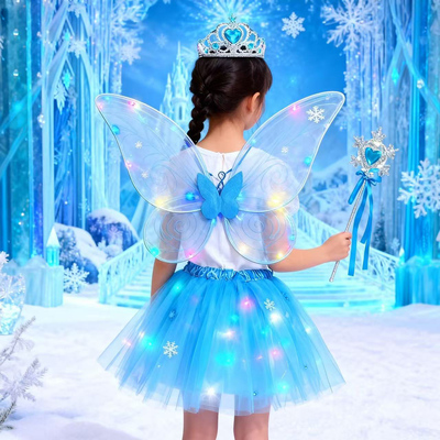 发光玩具精灵翅膀cosplay道具圣诞节万圣节表演服装女孩生日礼物