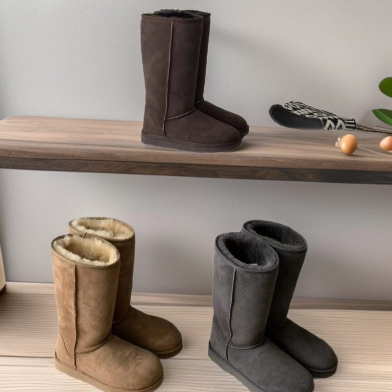 2025冬季新款5815高筒羊皮毛一体雪地靴女靴子加厚加绒棉靴保暖鞋,女鞋,时尚雪地靴,淘宝优惠券,粉丝福利购,淘宝优惠卷