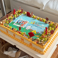 Beijing large-scale birthday party, company team-building, anniversary celebration, opening rectangular cake, same-city delivery by Midio thumbnail 5