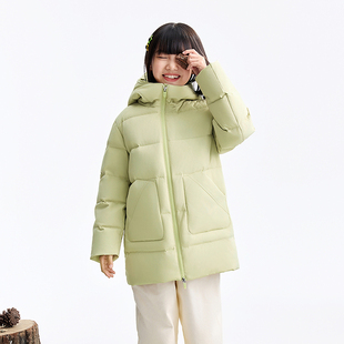 安奈儿annil极寒羽绒男女童中长款羽绒服冬防寒防风保暖宽松厚款