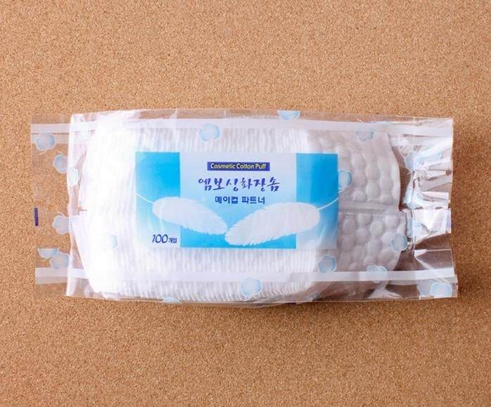 韩国薄款纯棉梳妆卸妆棉薄100片羽毛化妆棉美容棉清洁洗脸洁面扑