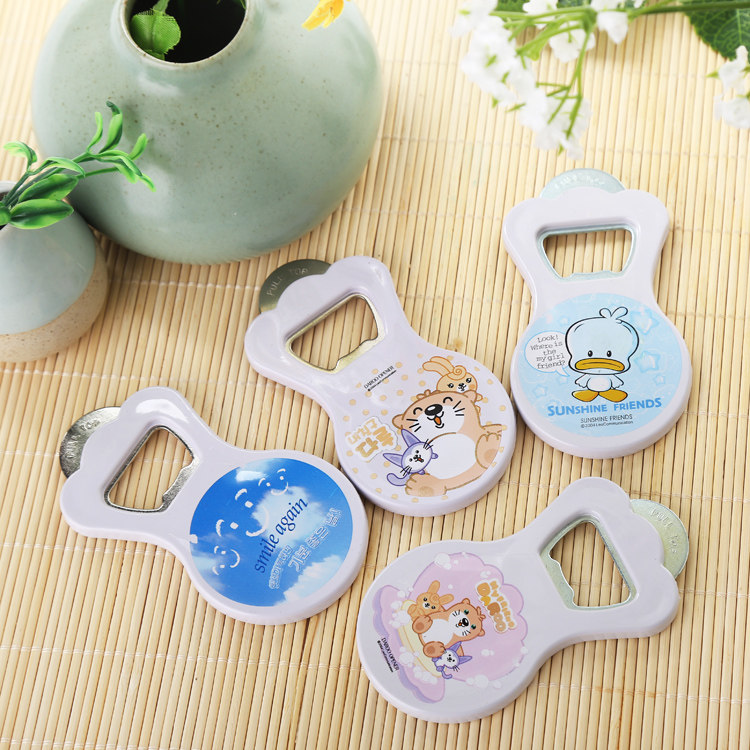 韩国日照进口啤酒磁铁冰箱贴吸铁起瓶器瓶起子开瓶器可吸附磁石