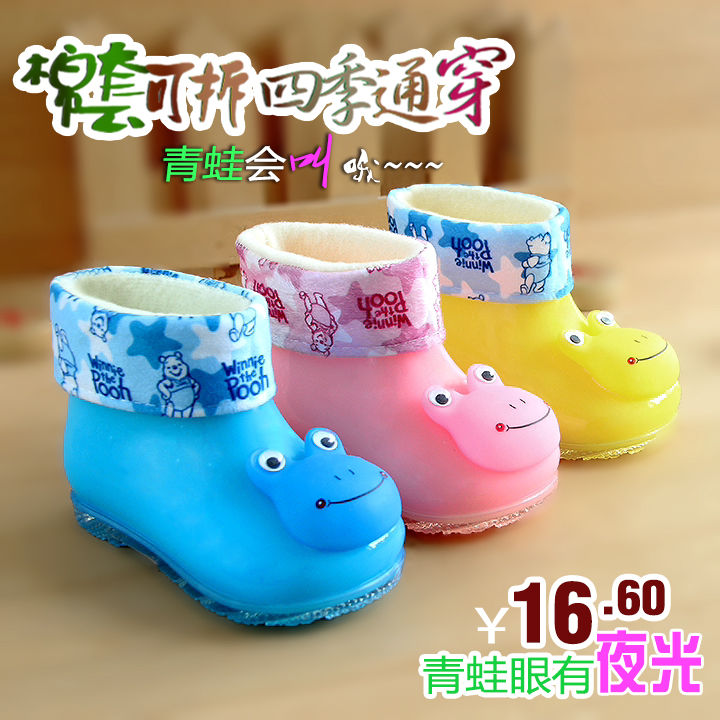 果冻卡通儿童雨鞋男女童加绒雨靴子1-2岁宝宝水鞋幼童防水小胶鞋|ruв категории детская обувь/детская обувь/между родителями и детьми обувь, сапоги - от Buy2taobao.com для оказания профессиональной услуги покупки агента Taobao