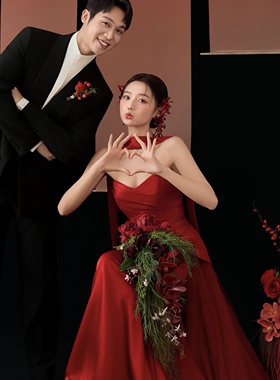 中式婚礼新娘捧花 婚纱s摄影道具仿真红玫瑰 外景秀禾服领证手捧