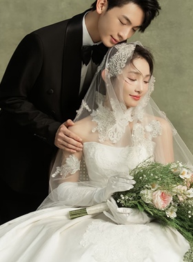 新娘瀑布型手捧花粉色花束订婚仿真花旅拍婚纱照道具油画背景布