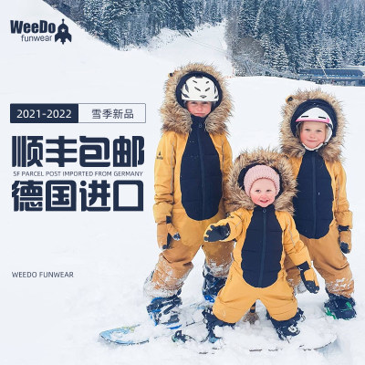 德国进口WeeDo儿童滑雪服套装宝宝连体防水风保暖男女童衣裤外贸