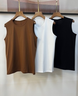 筋骨棉无袖 经典 剪裁后中缝线 一片式 背心 背心上衣