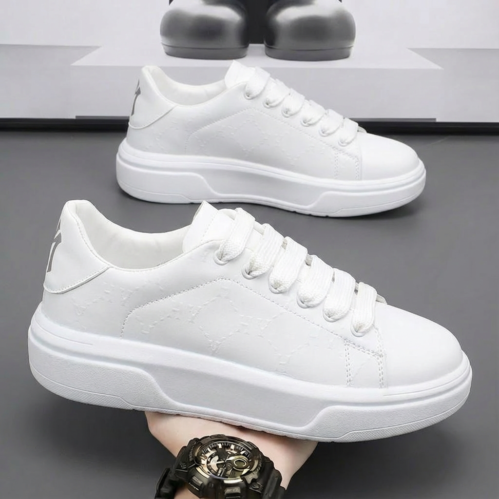 2026潮牌印花小白鞋男女时尚厚底休闲板鞋韩版百搭情侣学生运动鞋,女鞋,休闲板鞋,淘宝优惠券,粉丝福利购,淘宝优惠卷