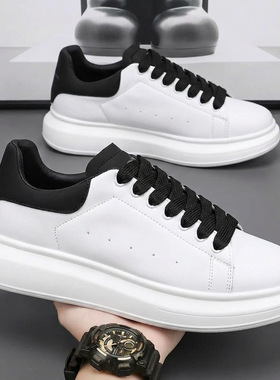 康亿情侣小白鞋男2026新款男鞋潮鞋板鞋黑鞋休闲皮鞋白色经典配色