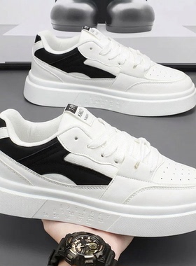 潮流男鞋子2026春秋韩版时尚休闲鞋轻便百搭运动鞋学生厚底小白鞋