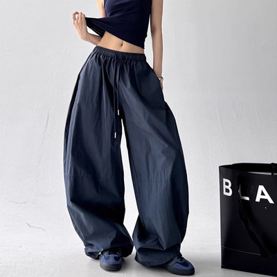 韩舞团速干工装裤女夏季薄款辣妹户外宽松防晒运动休闲裤直筒阔腿
