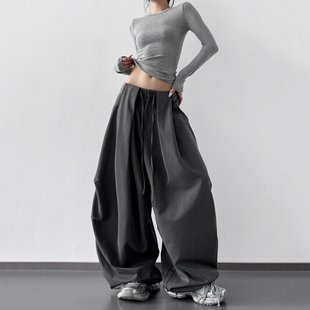 休闲宽松显瘦小众垂感萝卜阔腿长裤 韩舞团西装 新款 女2026秋季 子 裤