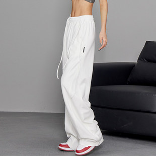 女显瘦直筒香蕉卫裤 街头宽松运动裤 百搭休闲阔腿长 美式 韩舞团秋季