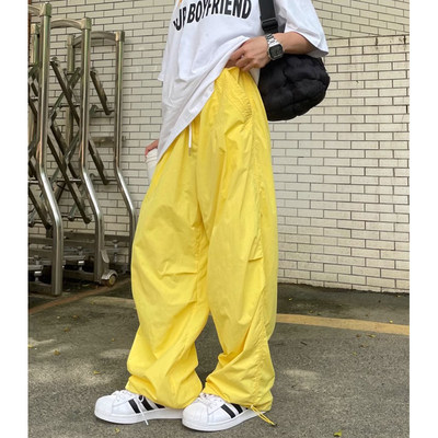 韩舞团美式工装裤女夏季2026辣妹速干伞兵裤宽松休闲运动直筒阔腿