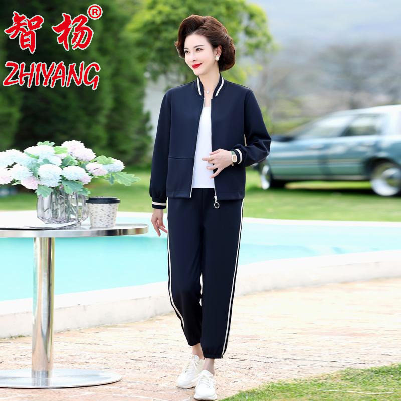 运动服套装中老年妈妈大码休闲