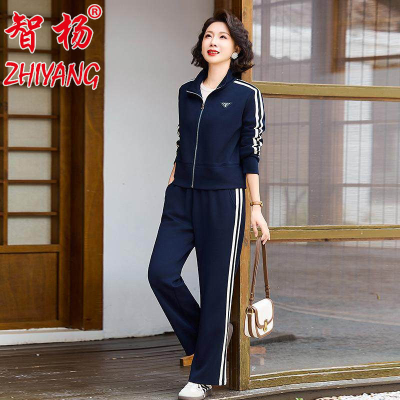 妈妈秋装新款中老年女士运动套装